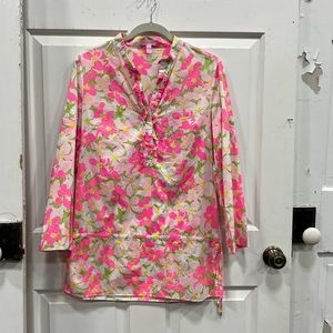 Lilly Pulitzer flamingo print blouse Size 6